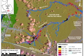 Imagen #5: La deforestación generada por la minería aurífera se intensifica a lo largo del Alto Malinowski (Madre de Dios, Perú)