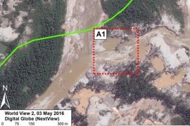 MAAP #33: Illegal Gold Mining Alters Course of Malinowski River (border of Tambopata National Reserve)