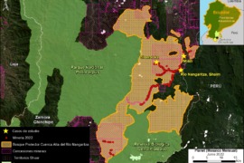 MAAP #167: Actividad Minera en el Bosque Protector Cuenca Alta del Río Nangaritza (Ecuador)