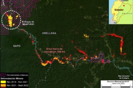 MAAP #176: Expansión Alarmante de Minería en la Amazonía Ecuatoriana (Caso Punino)