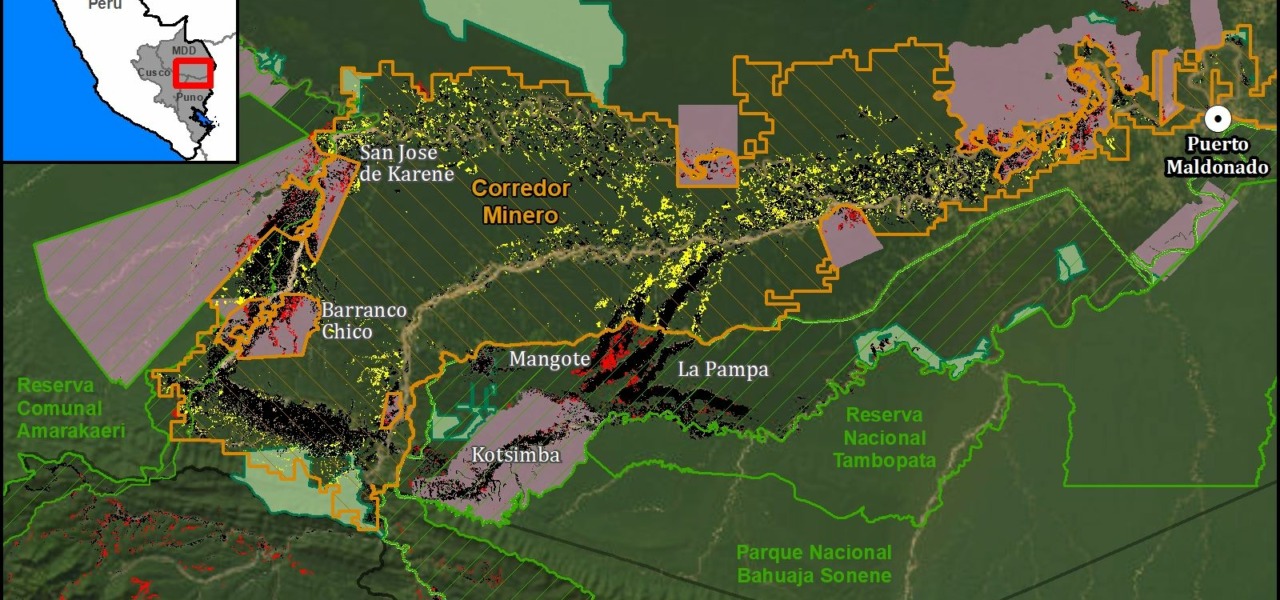 MAAP #208: Minería de Oro en la Amazonía peruana sur, resumen 2021-2024