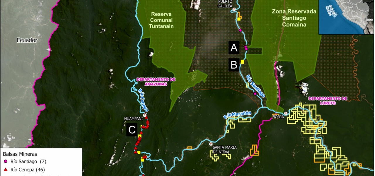 MAAP #209: Invasión de Minería Ilegal en la Región Amazonas (norte Perú)